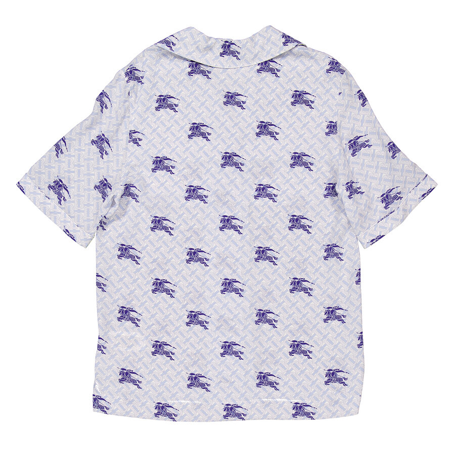 Burberry Tabi Ekd Monogram Silk Pyjama Shirt - 7