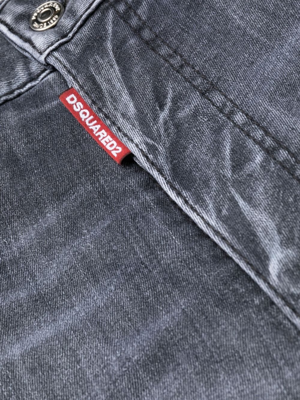 straight-leg stonewashed jeans - 5