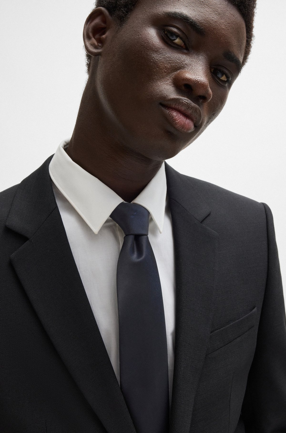 SILK-BLEND TIE WITH A PLAIN WEAVE - 2
