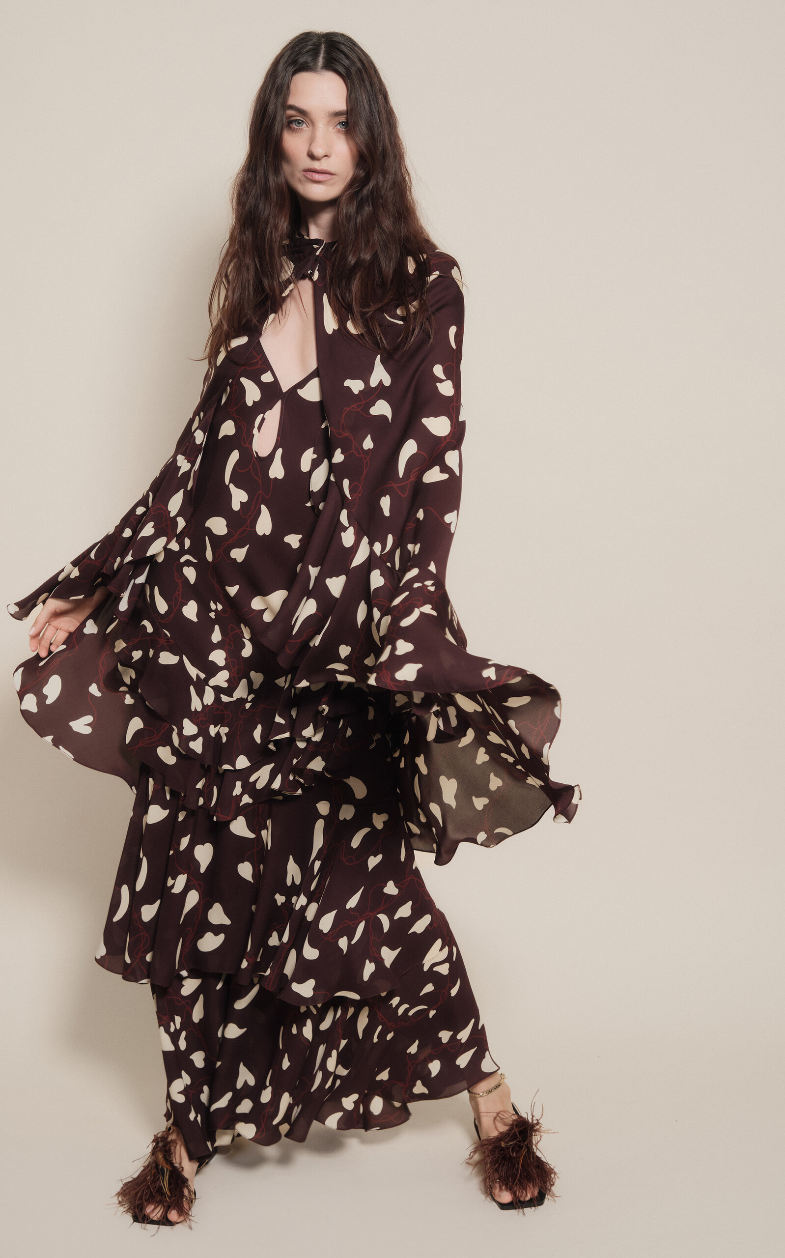 Reinterpretation Silk Cape brown - 3