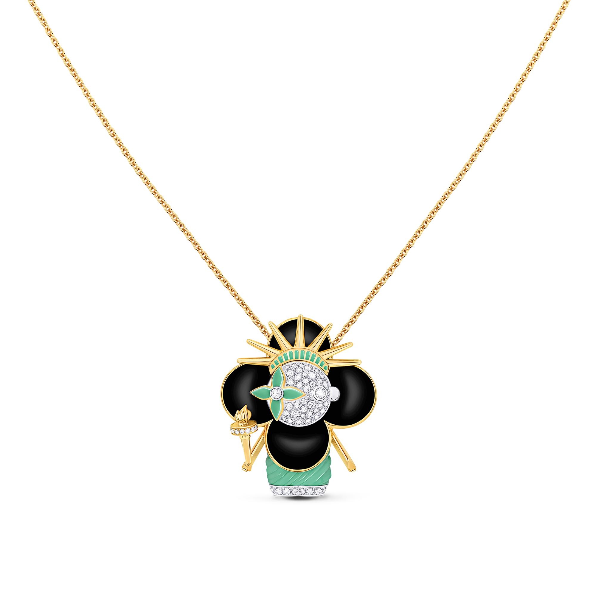 Vivienne Statue Of Liberty, White Gold, Yellow Gold, Lacquer & Diamonds - 1
