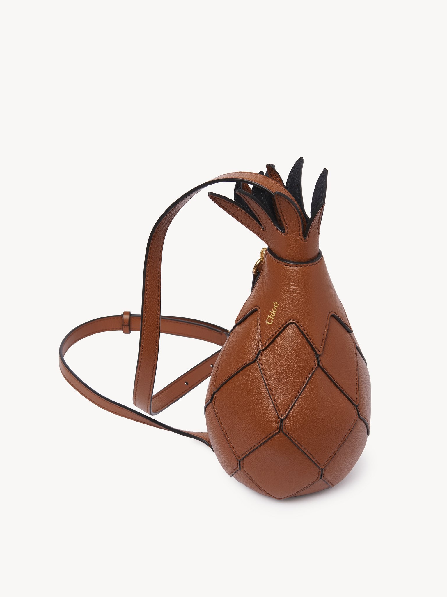 PINEAPPLE SHOULDER BAG IN GRAINED LEATHER - 3