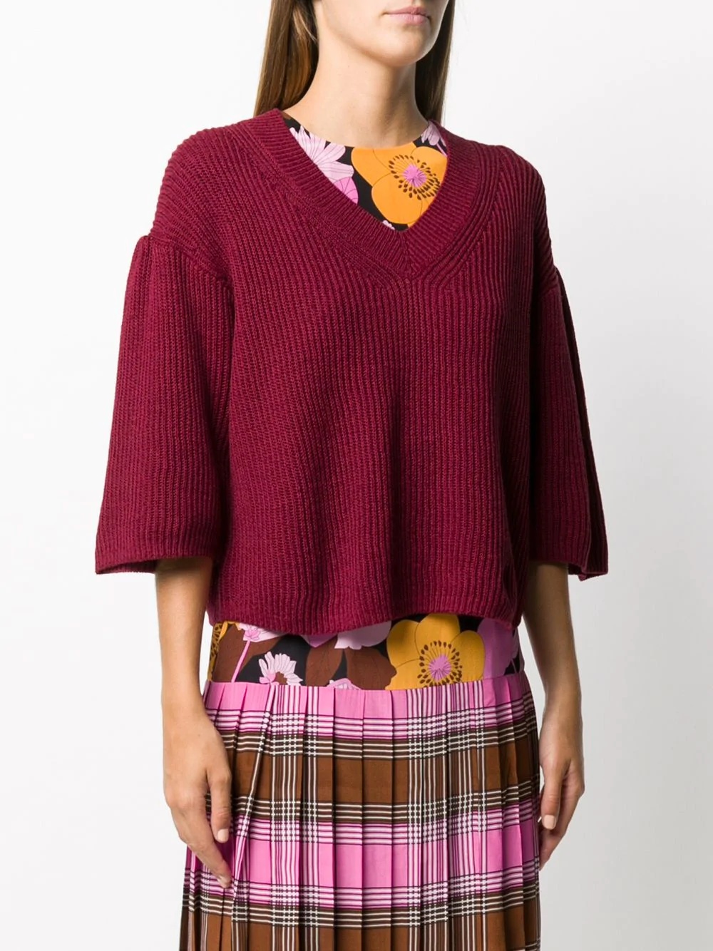 flared knitted jumper - 3