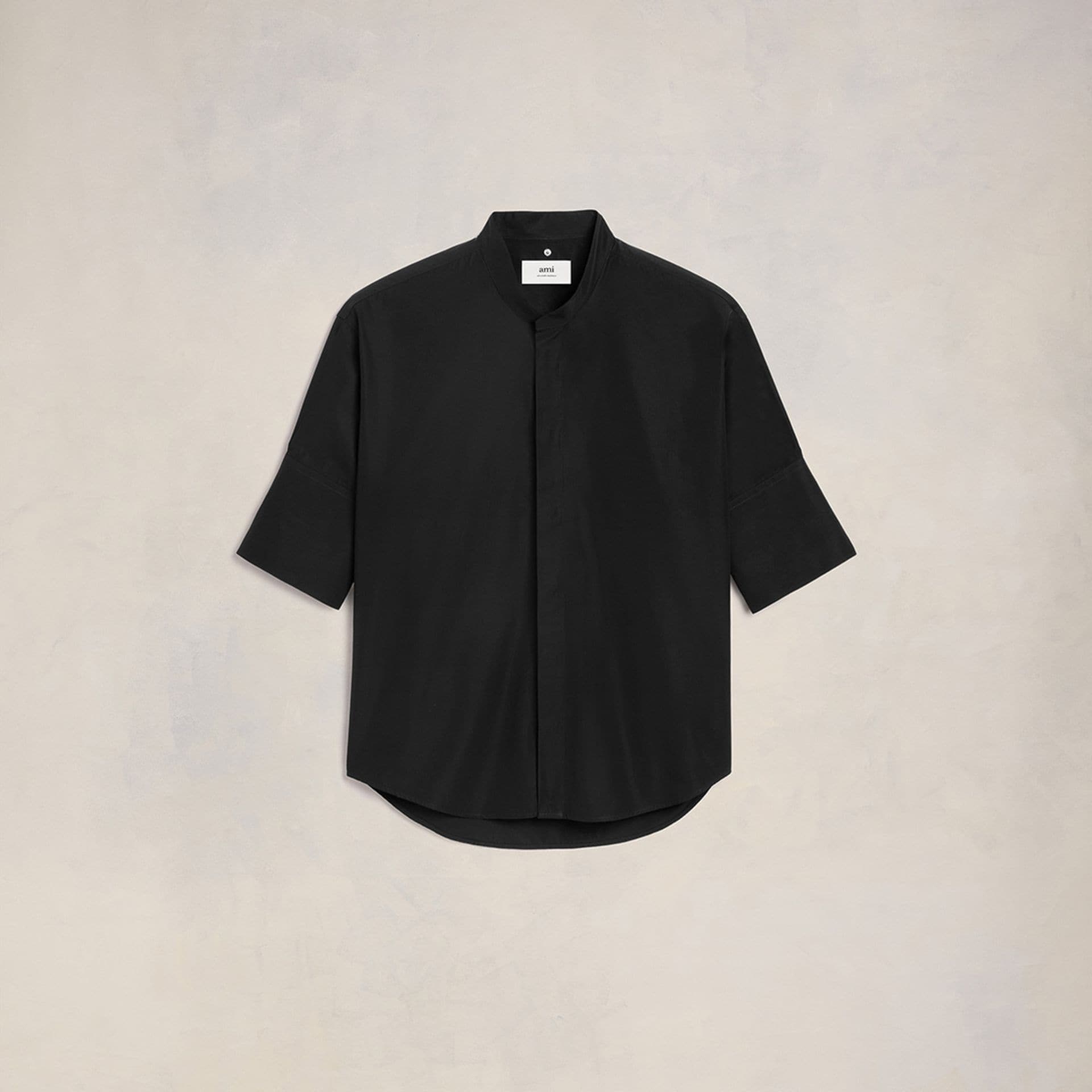 Oversize Shirt With Mao Collar - 2