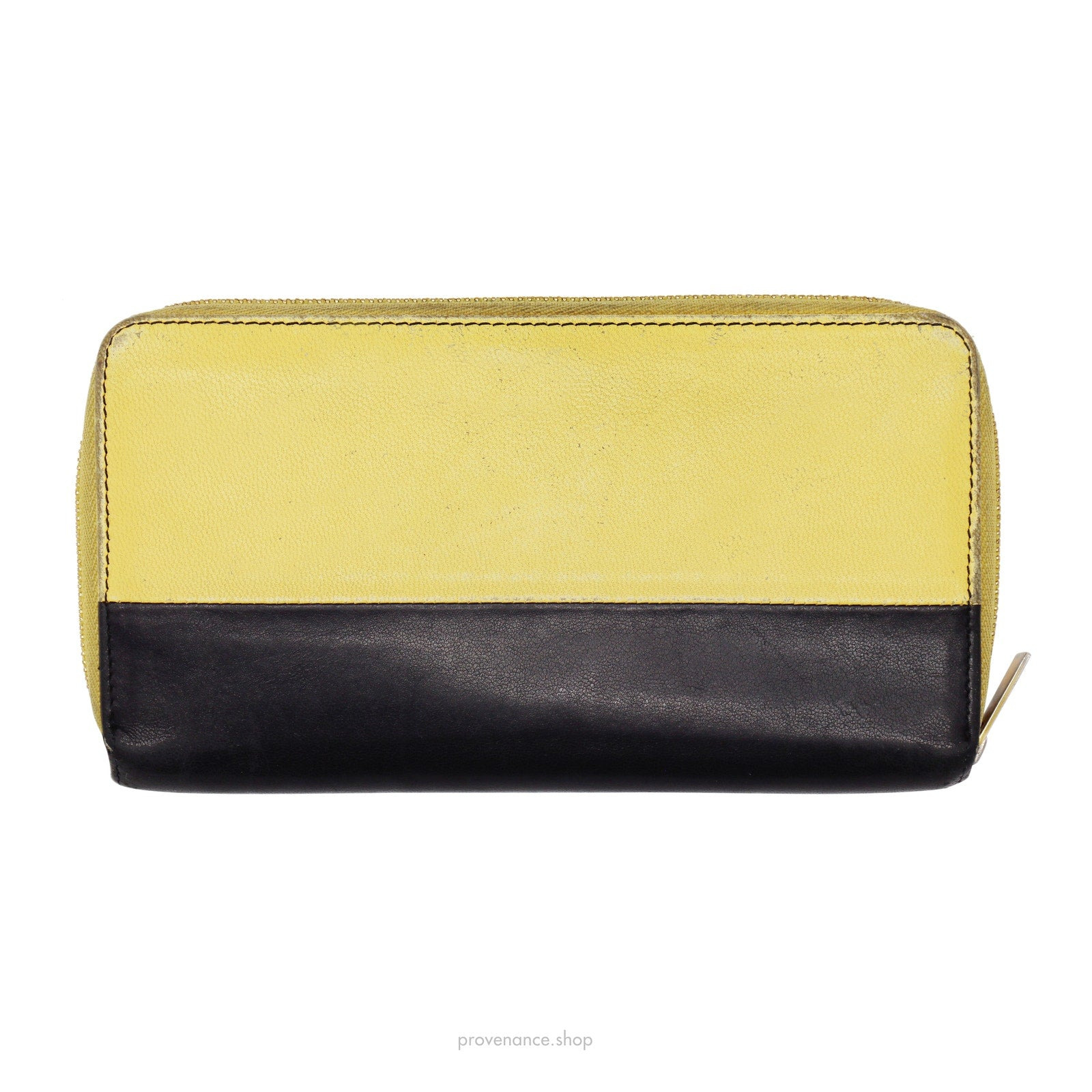 Celine Multifunction Zip Wallet - Yellow/Black - 2