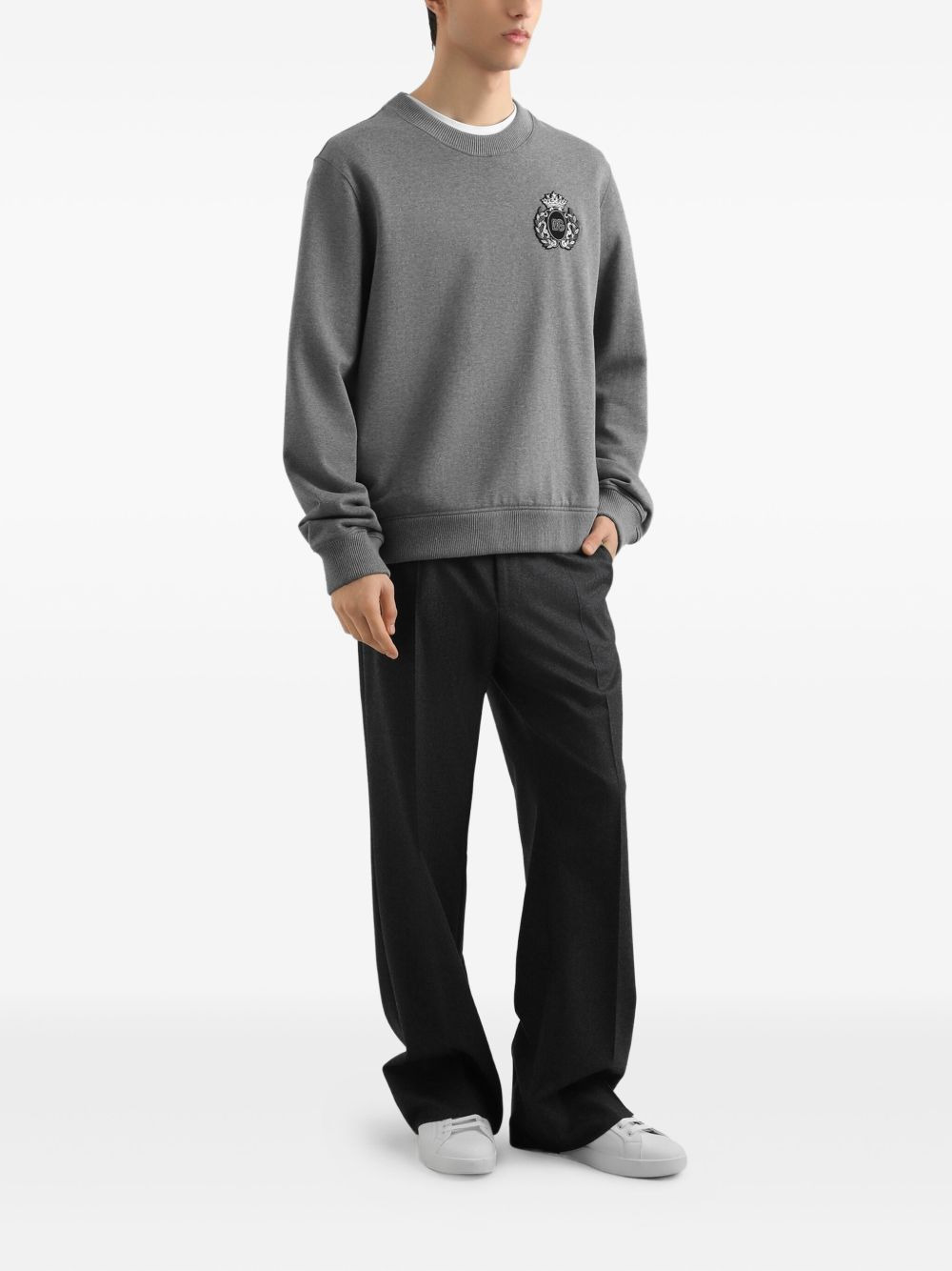 logo-appliqué sweatshirt - 2