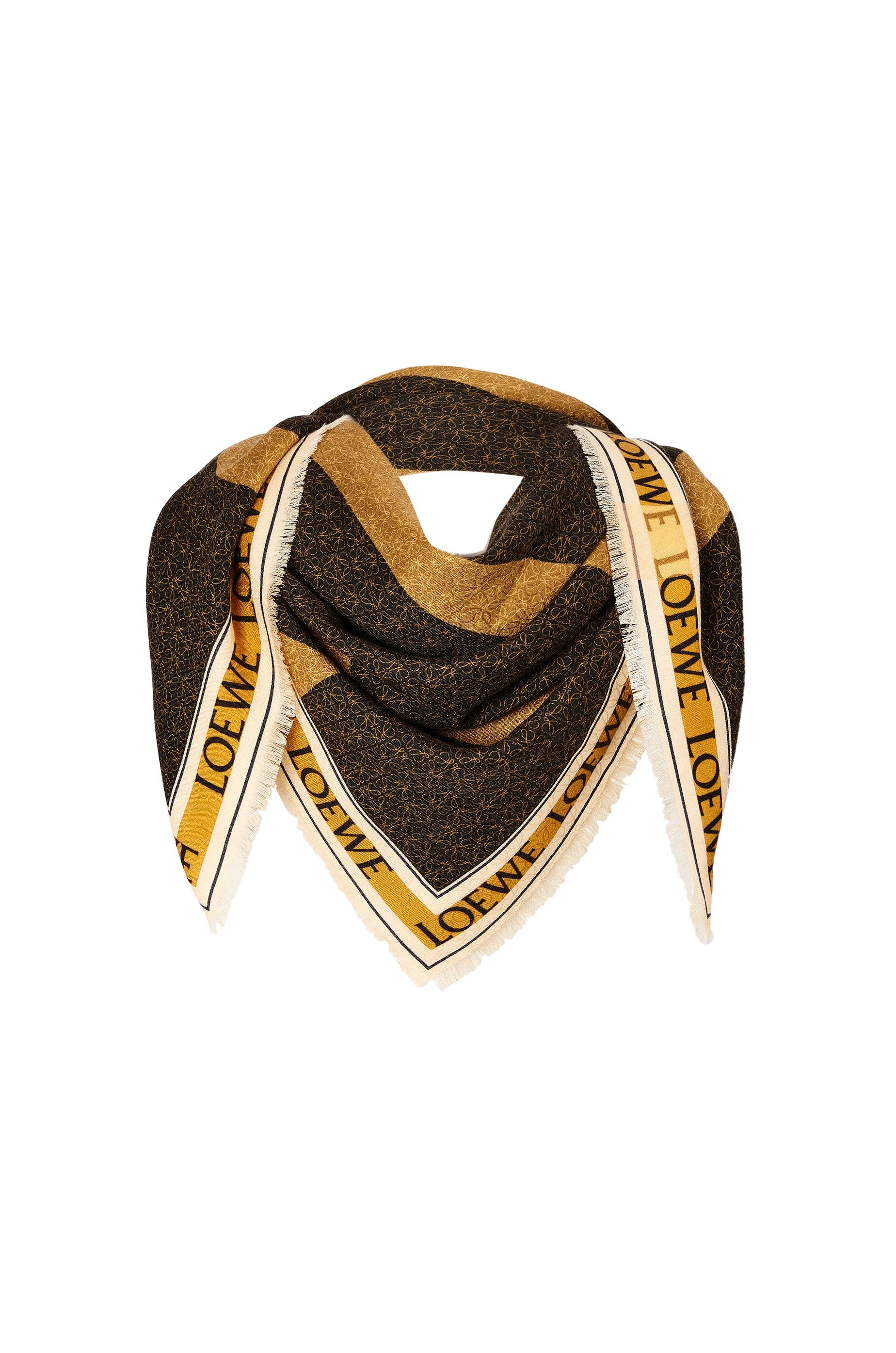 LOEWE L scarf in wool and silk - 2