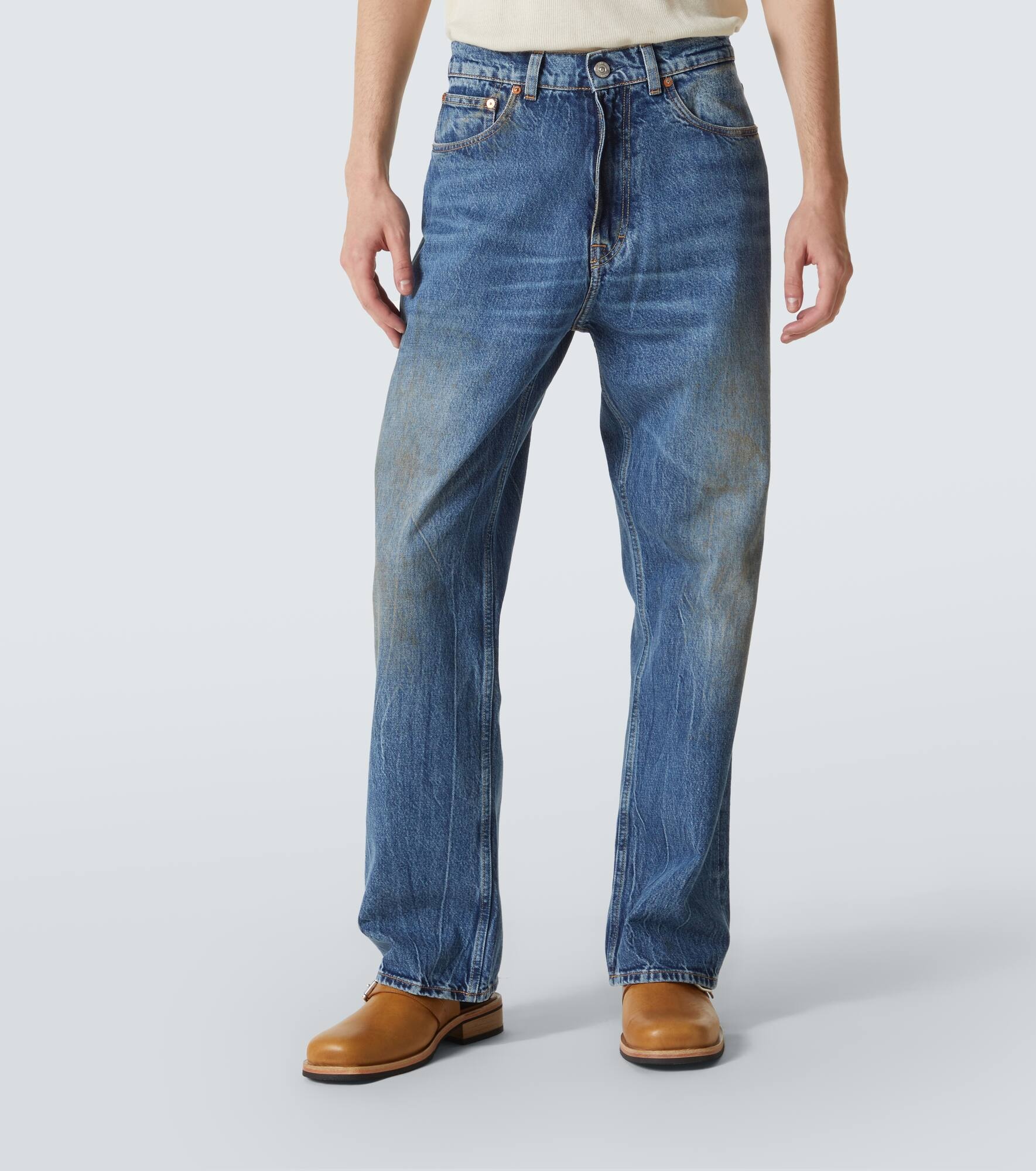 Third Cut distressed wide-leg jeans - 3