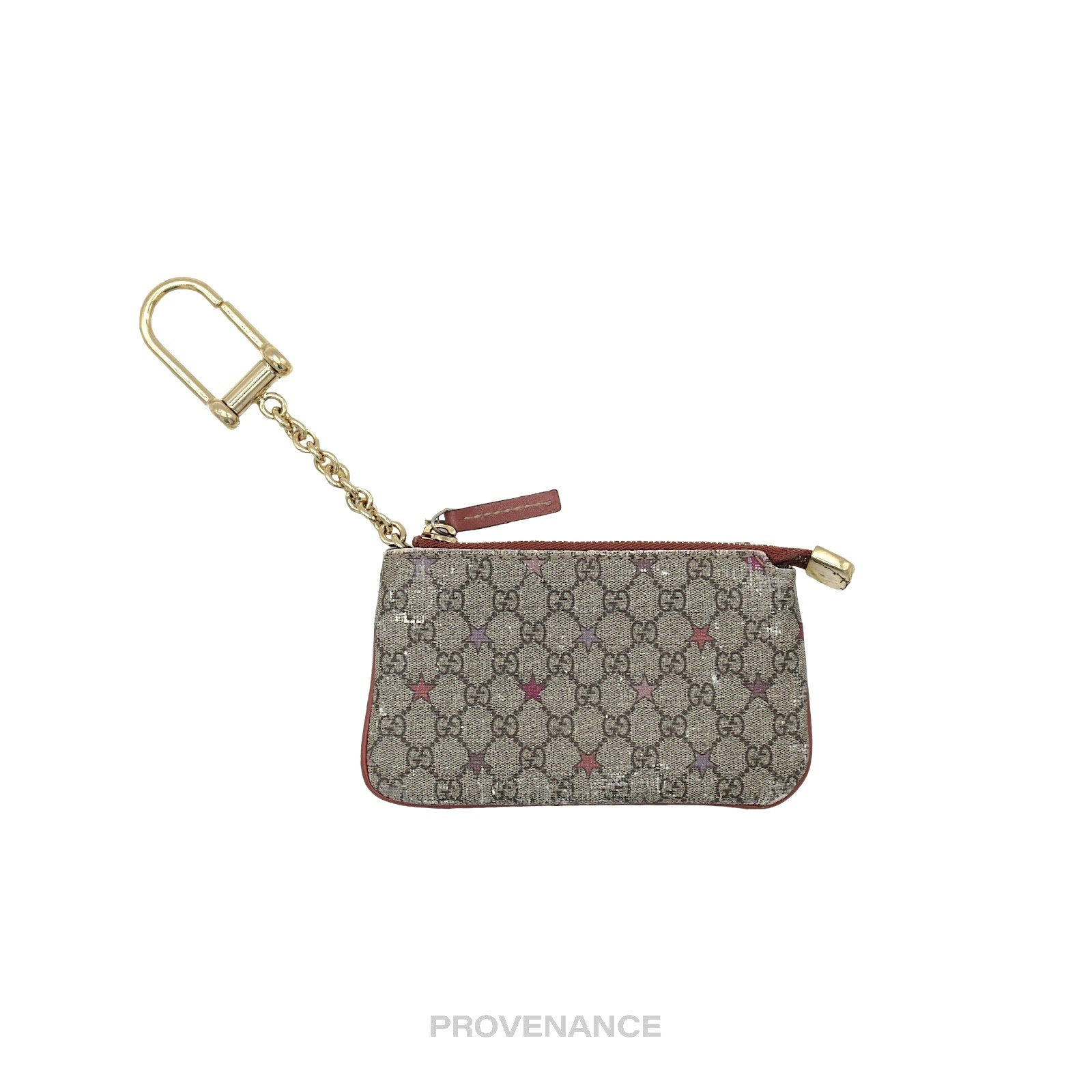 Gucci Key Pouch Cles - Micro GG Supreme Stars Red - 1
