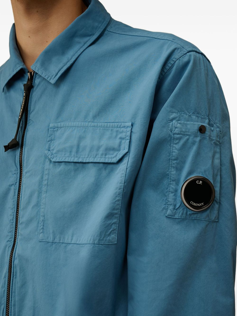 pocket zip-fastening shirt jacket - 5