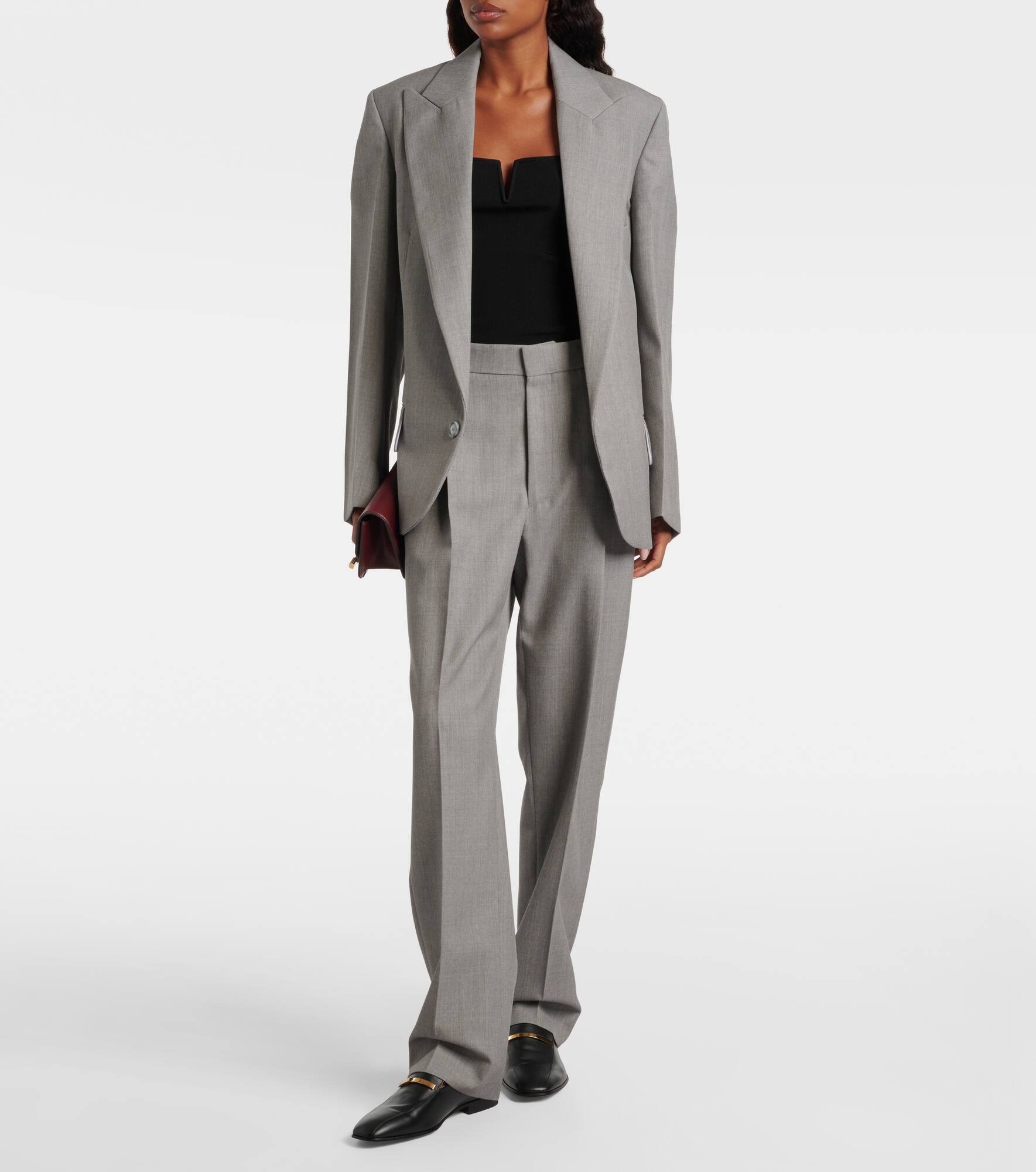 Single-breasted virgin wool blazer - 2