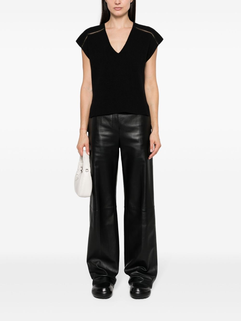 Hybrid V-neck top - 2