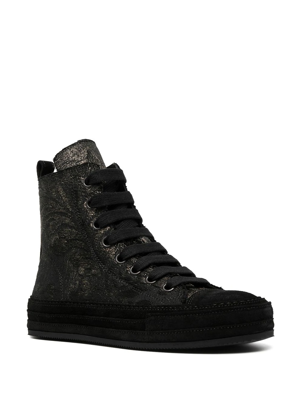 embroidered high-top sneakers - 2