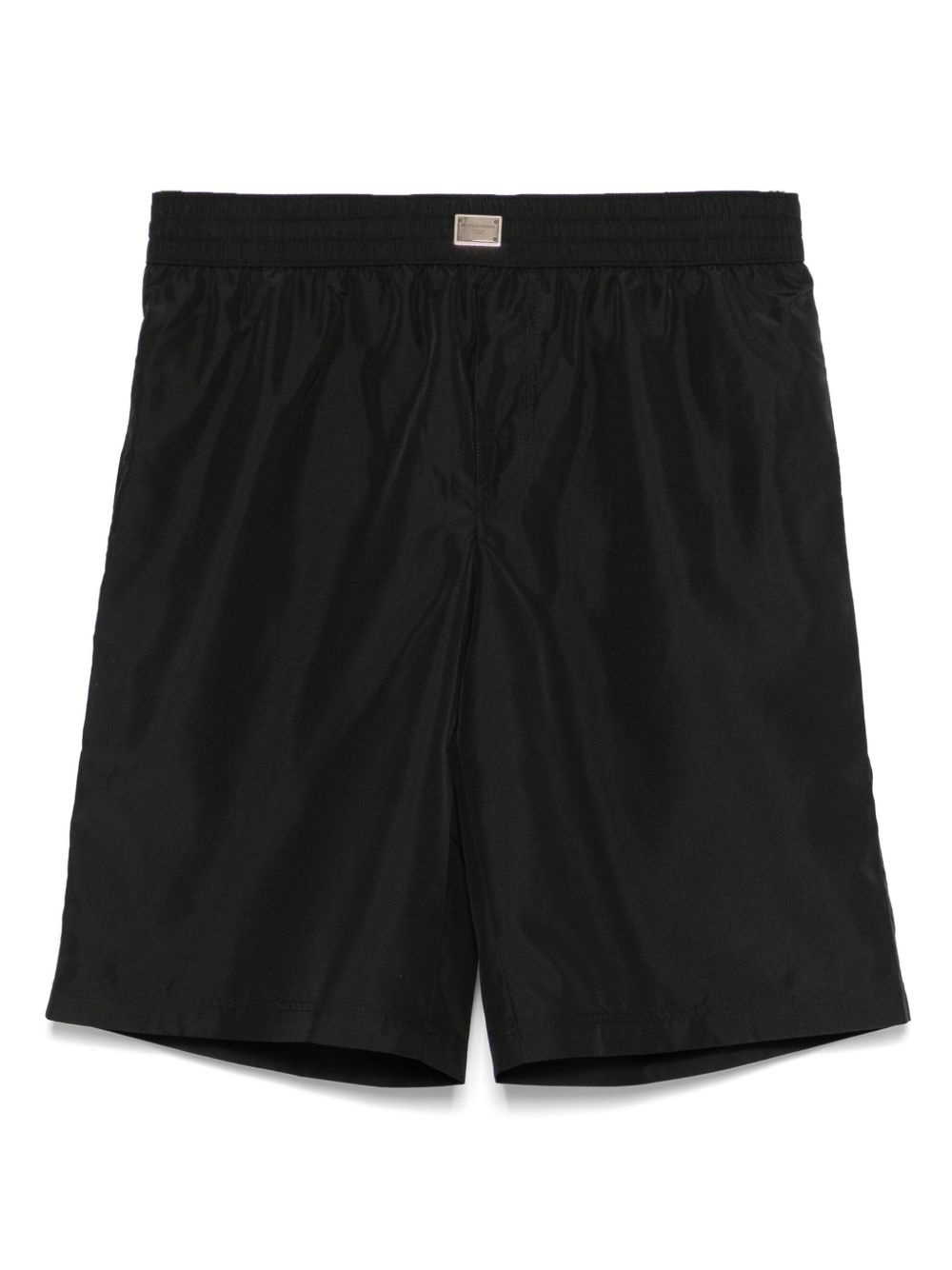 logo-plaque swim shorts - 1