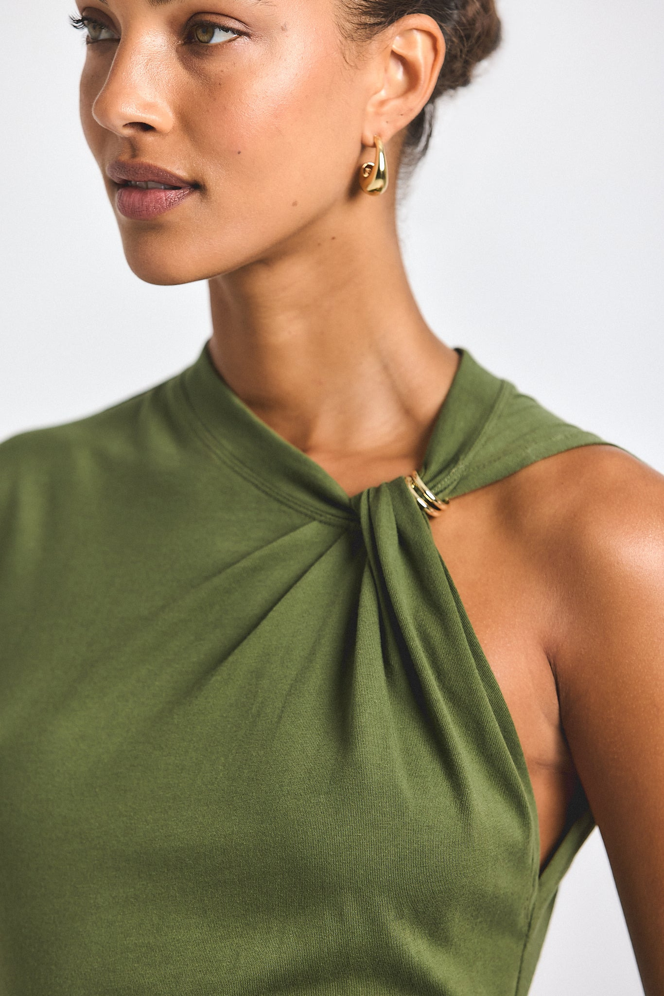 EVELISE ASSYMMETRIC EMBELLISHED TWIST DRESS - 2