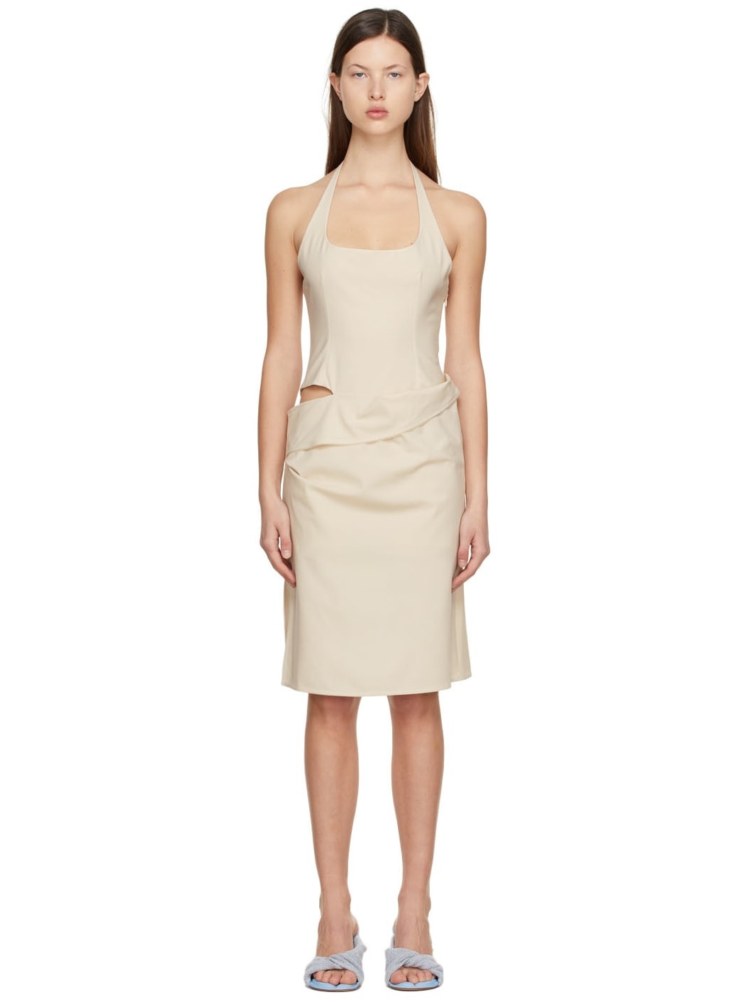 Beige 'La Robe Hielo' Mini Dress - 1