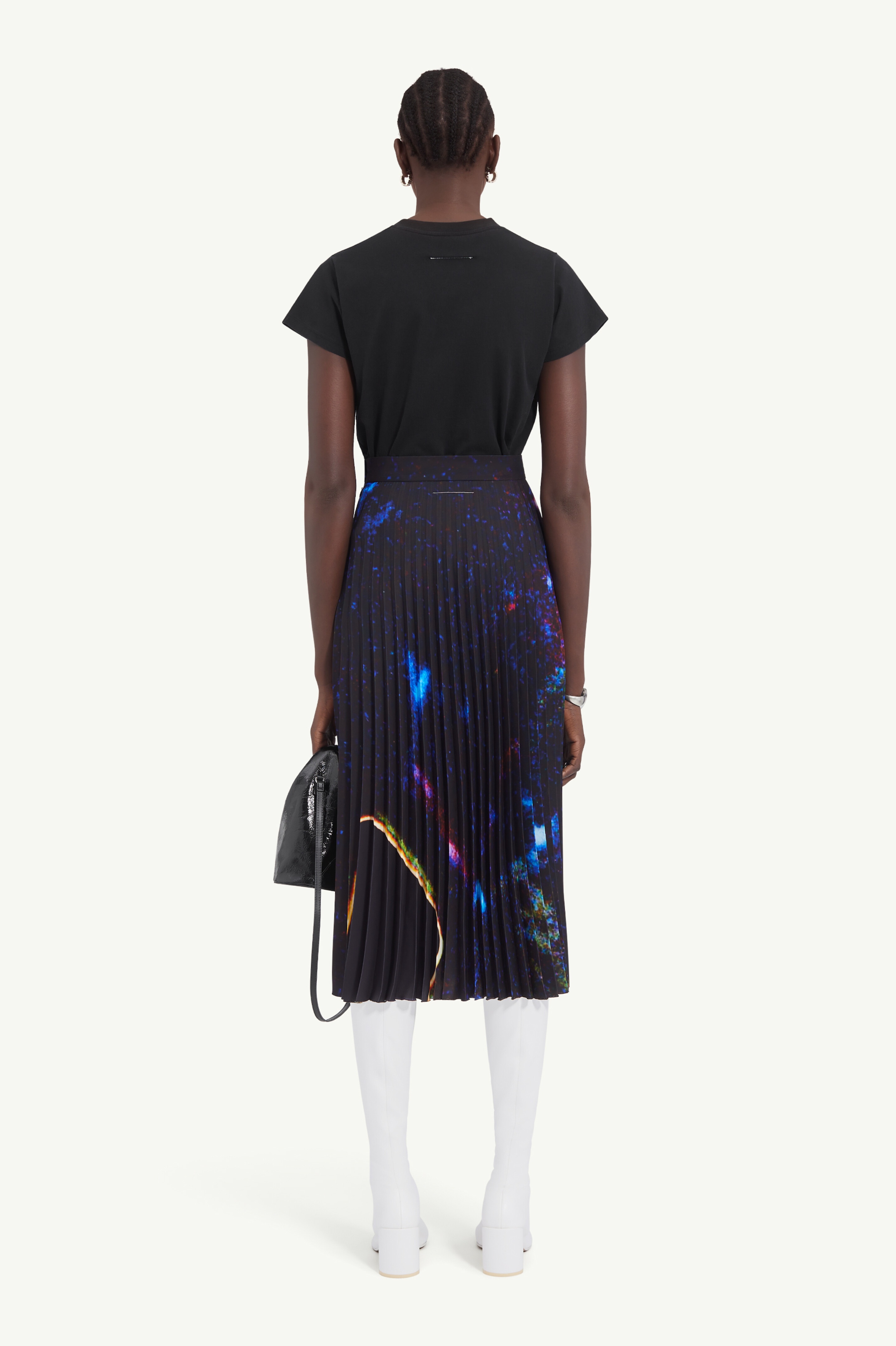 Printed plisse skirt - 4