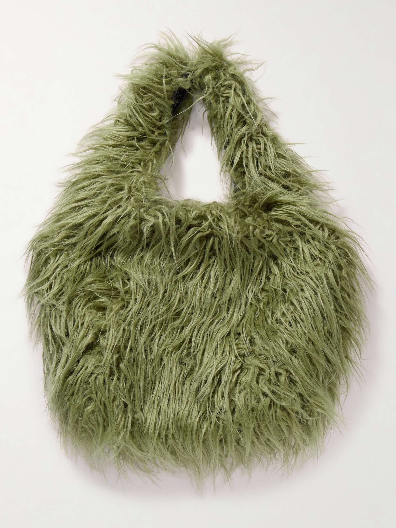 Faux shearling shoulder bag - 1