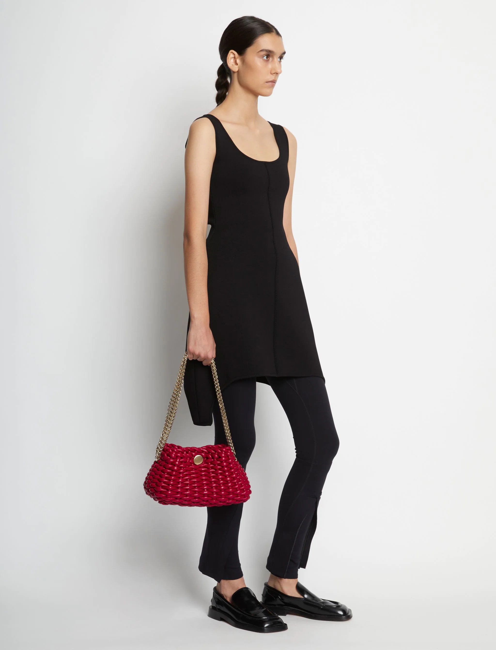 Small Woven Leather Chain Tobo Bag - 3