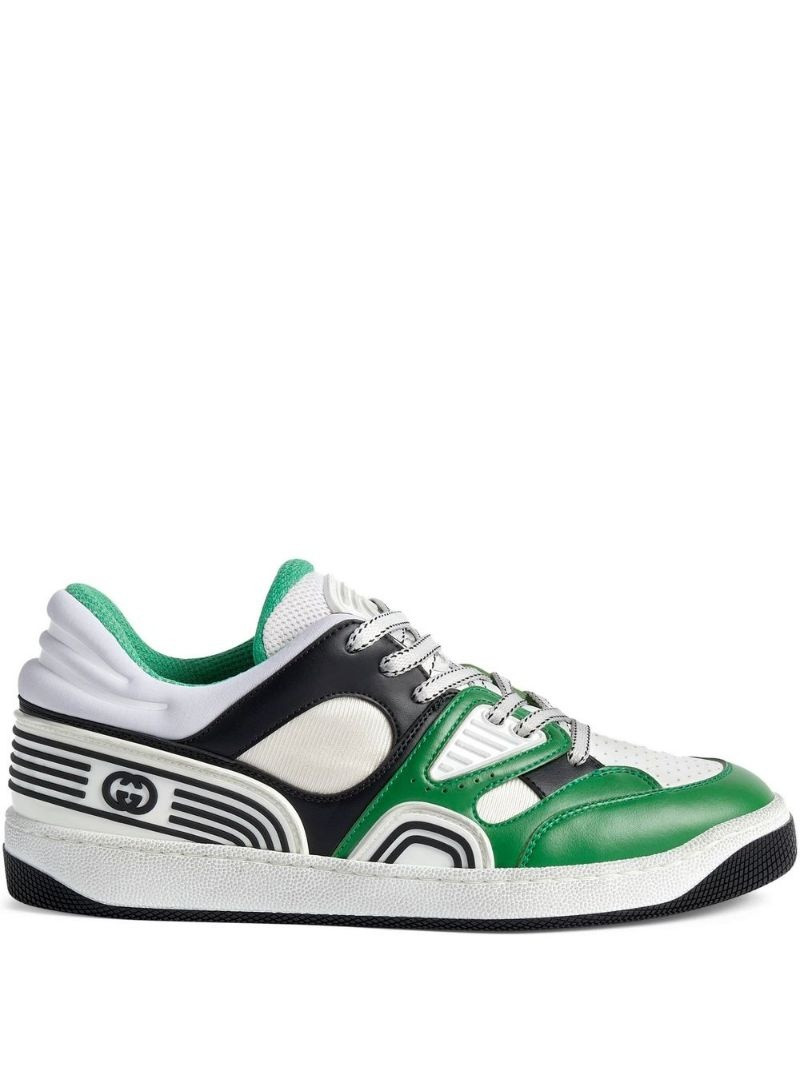 Basket panelled sneakers - 1