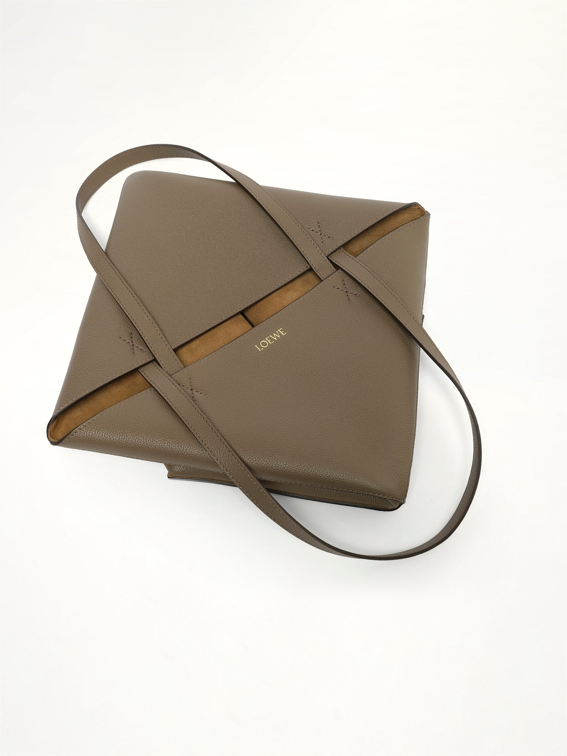 Puzzle Fold Tote Medium in Taupe - 7