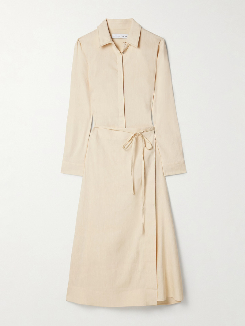 Lato Linen-blend Midi Wrap Dress 1