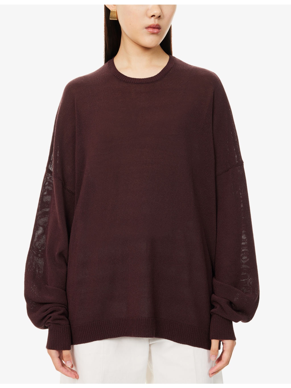 Rafaela Padded-Shoulder Knitted Wool Jumper - 5