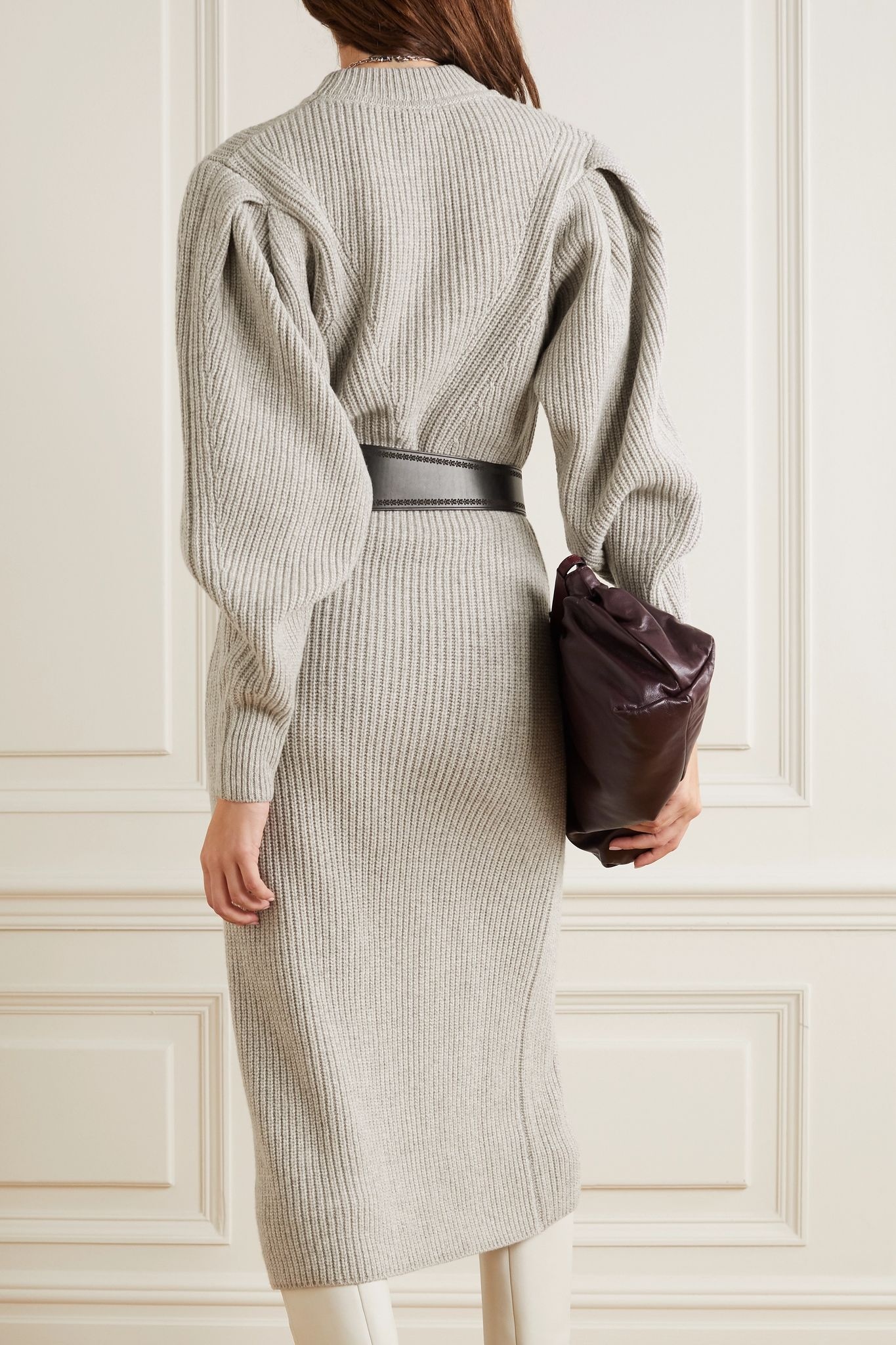 Perrine ribbed cashmere and wool-blend midi dress - 3