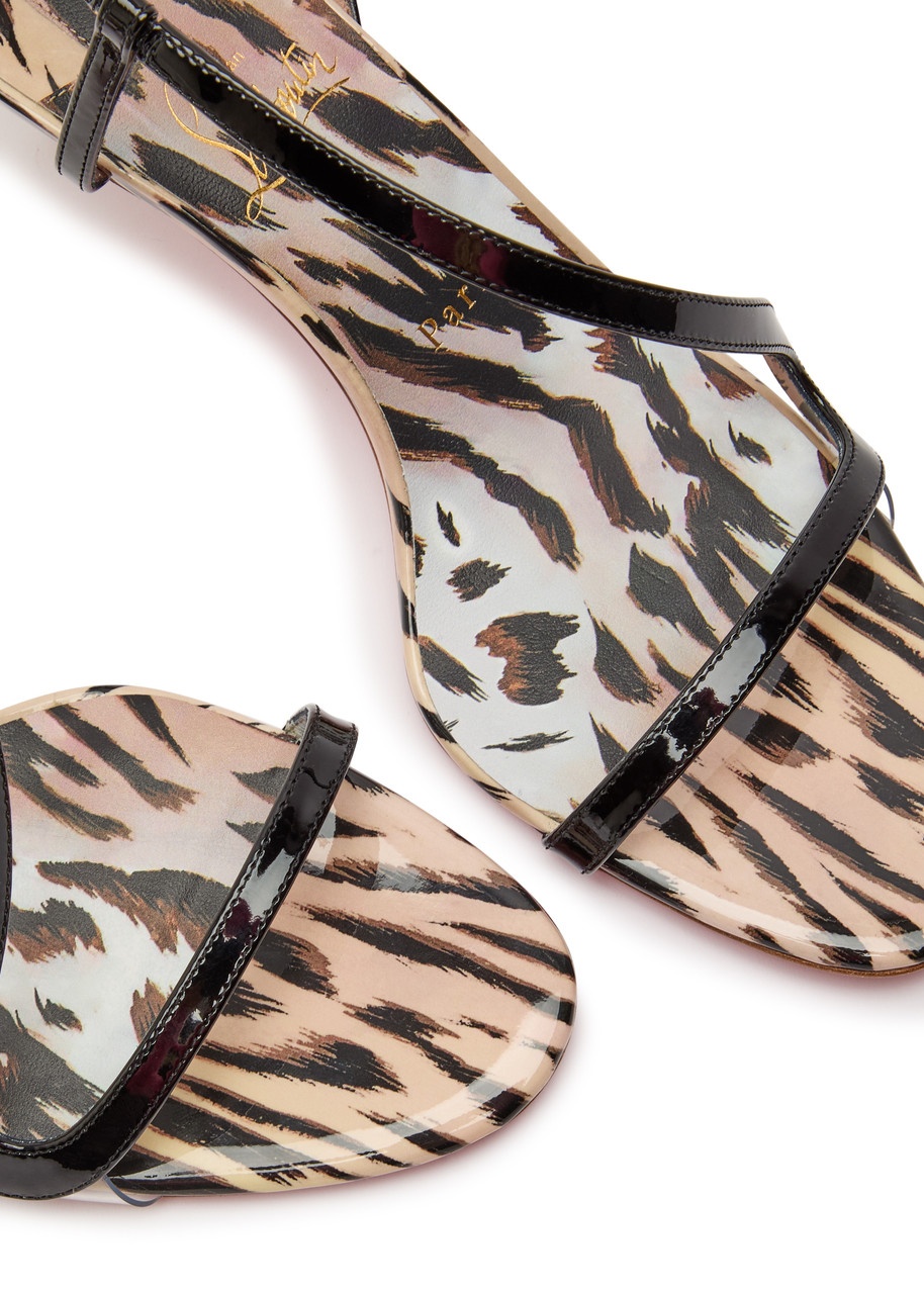 Christian Louboutin Rosalie 55 Cheetah-print Patent Leather Sandals - 3