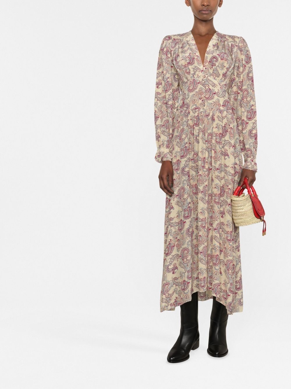 Myrala paisley-print midi-length dress - 2