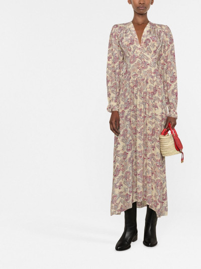 Isabel Marant Myrala paisley-print midi-length dress outlook