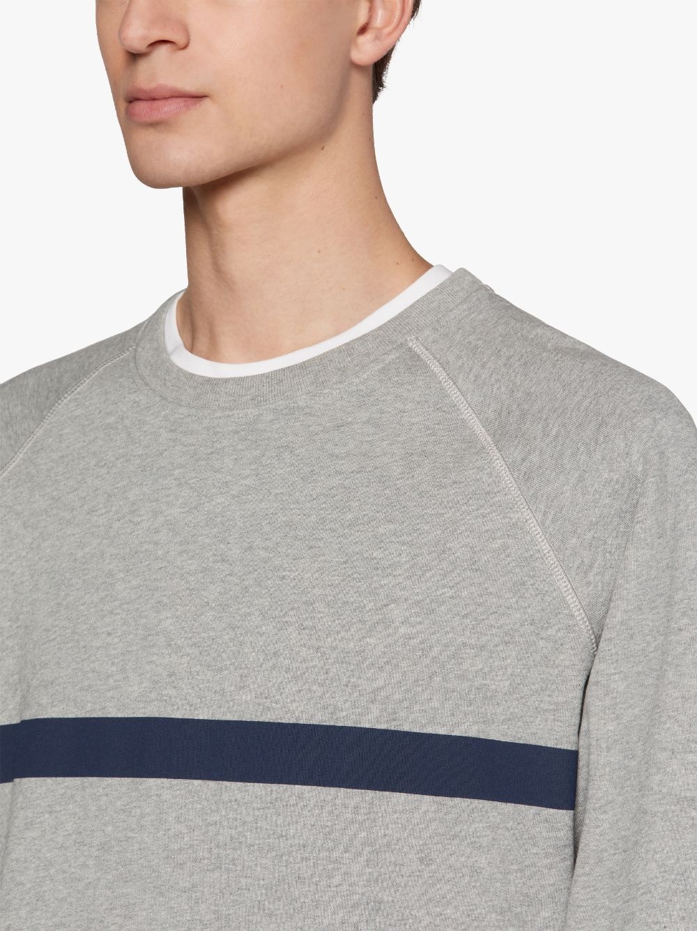 GREY X NAVY COTTON CREW NECK SWEATSHIRT | GJM-207 - 5