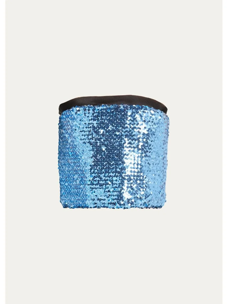 Sequined Strapless Top - 1