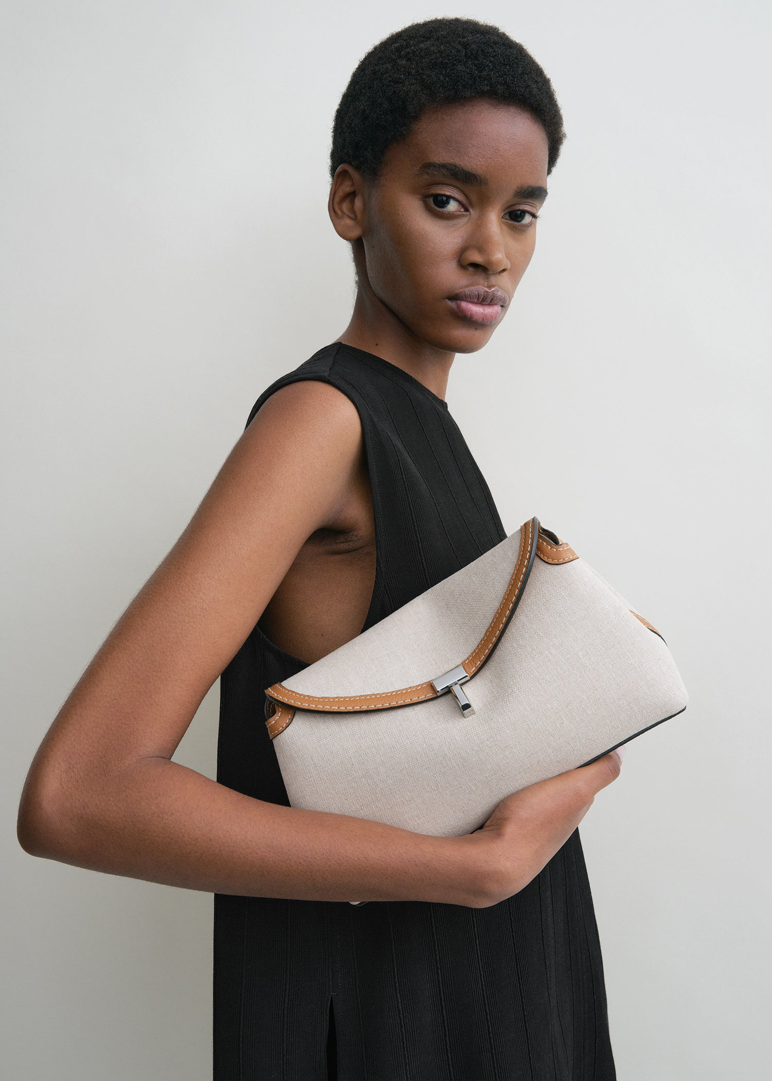 T-Lock clutch ecru/tan - 3