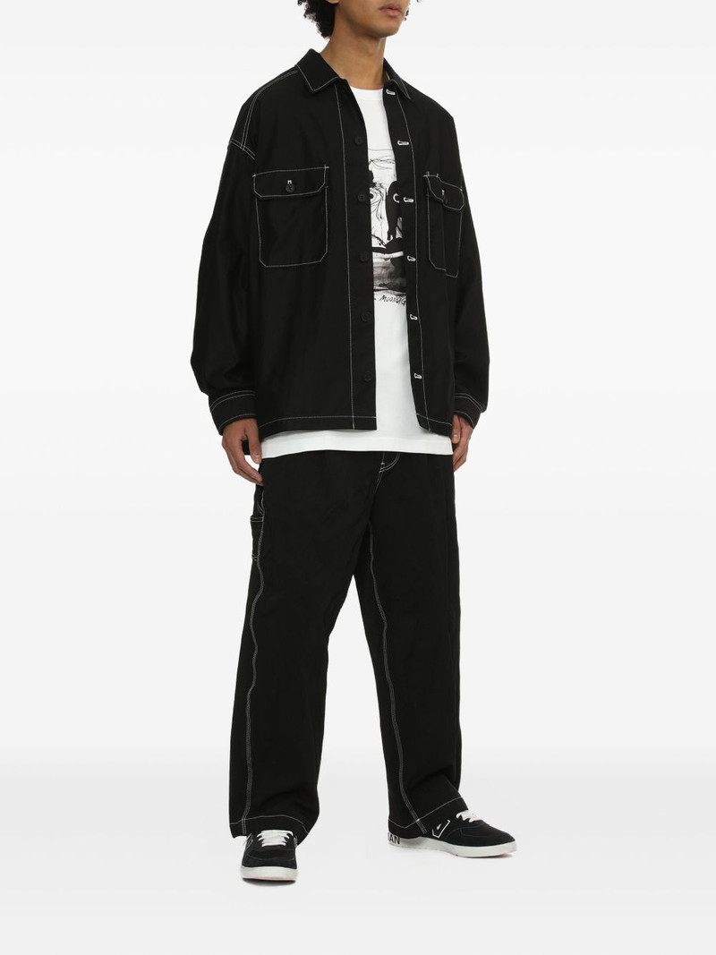 Comme des Garçons Homme contrast-stitching trousers outlook
