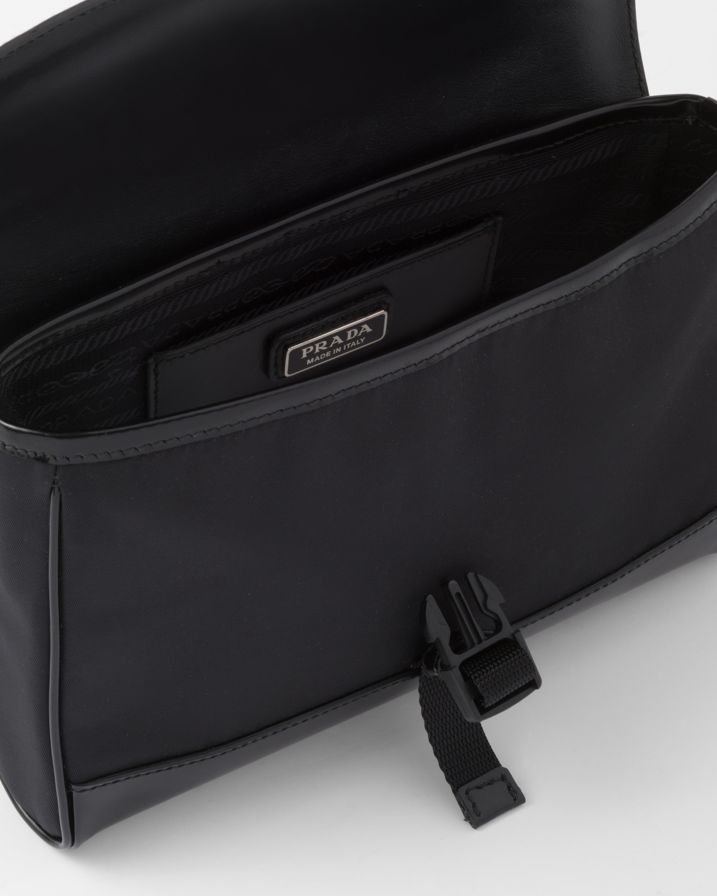 Re-Nylon and leather shoulder bag - 5