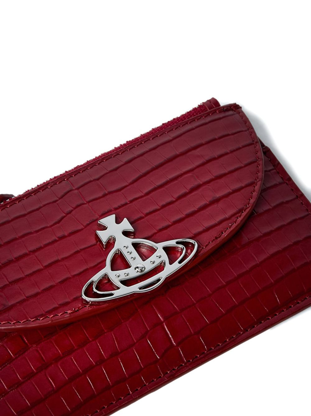 Orb-plaque leather cardholder - 3