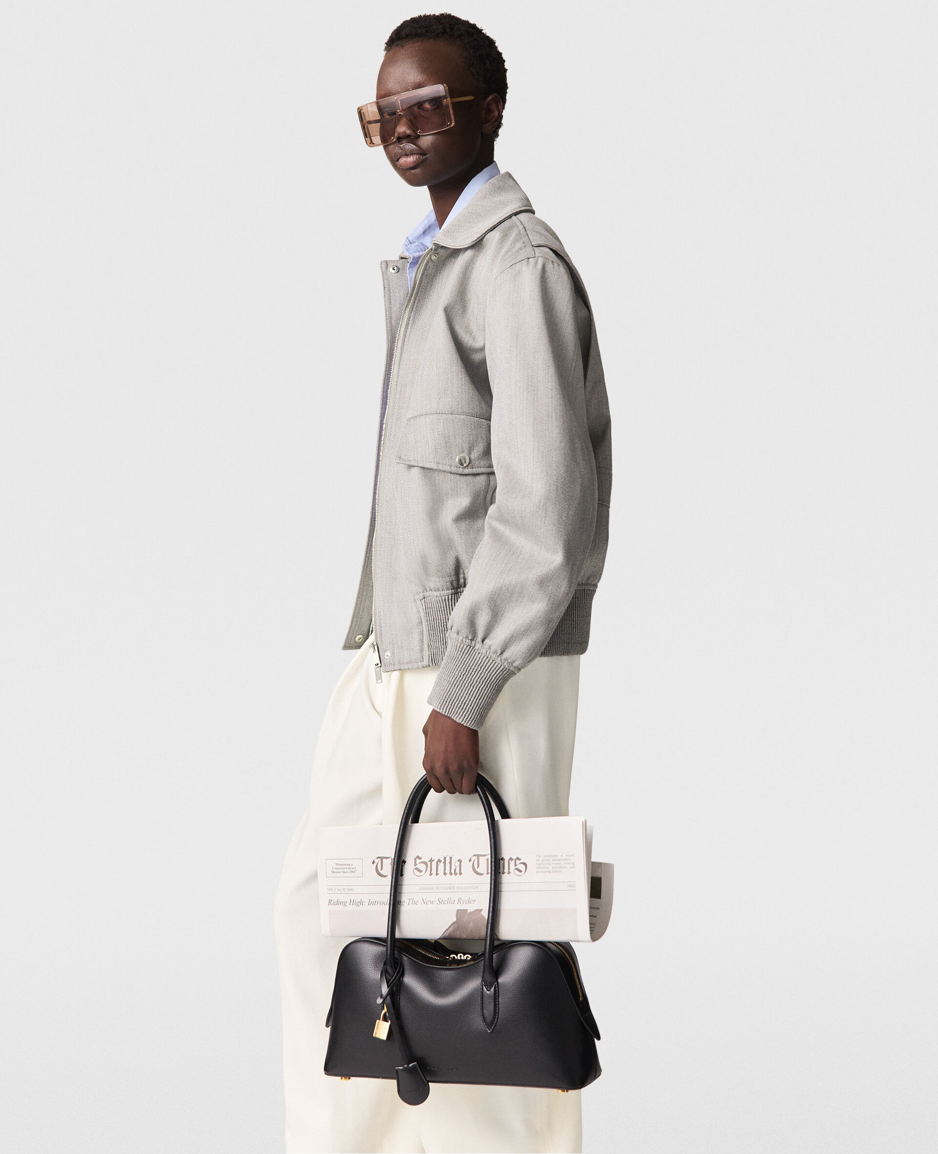 Boxy Collared Bomber Jacket - 3