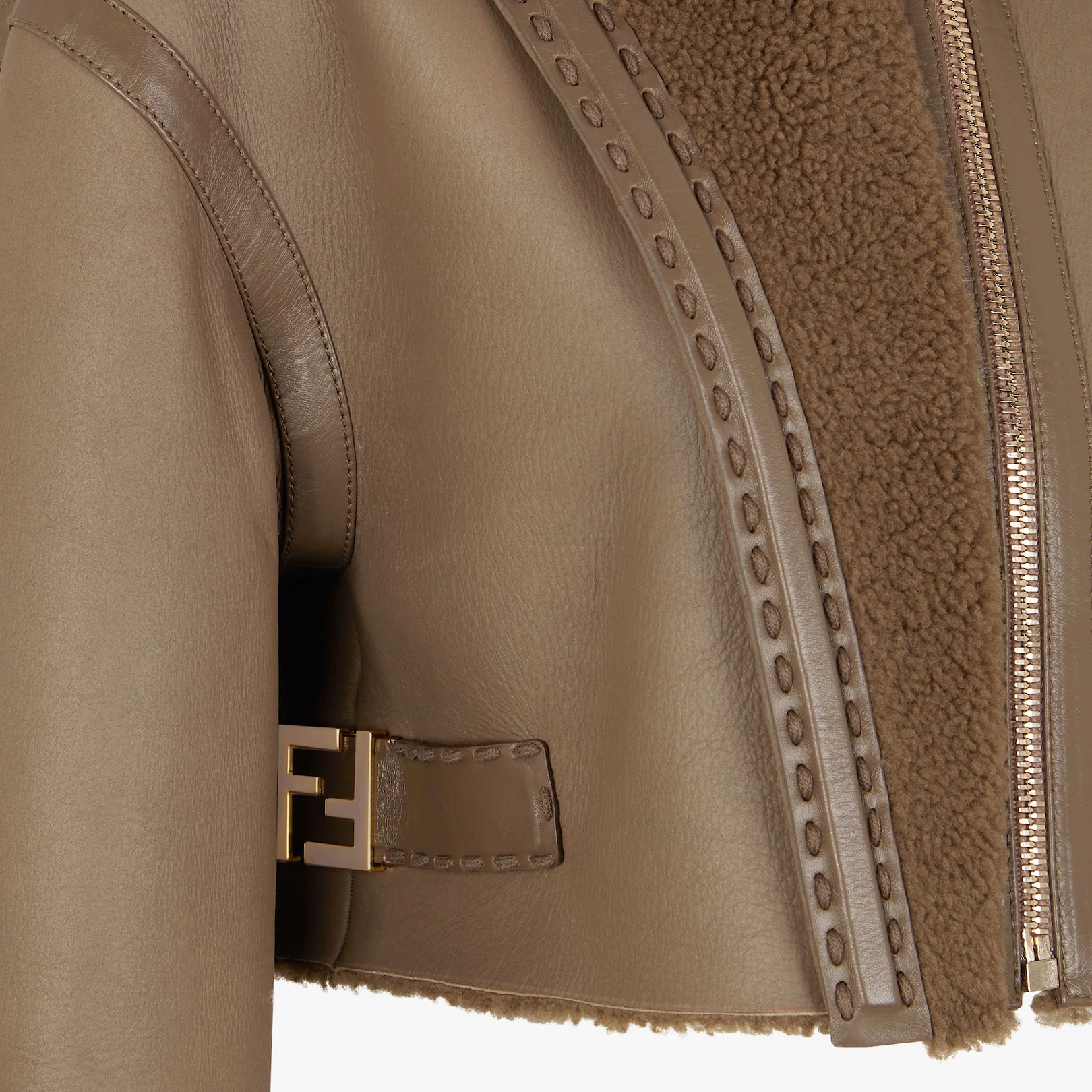 Brown leather jacket - 3