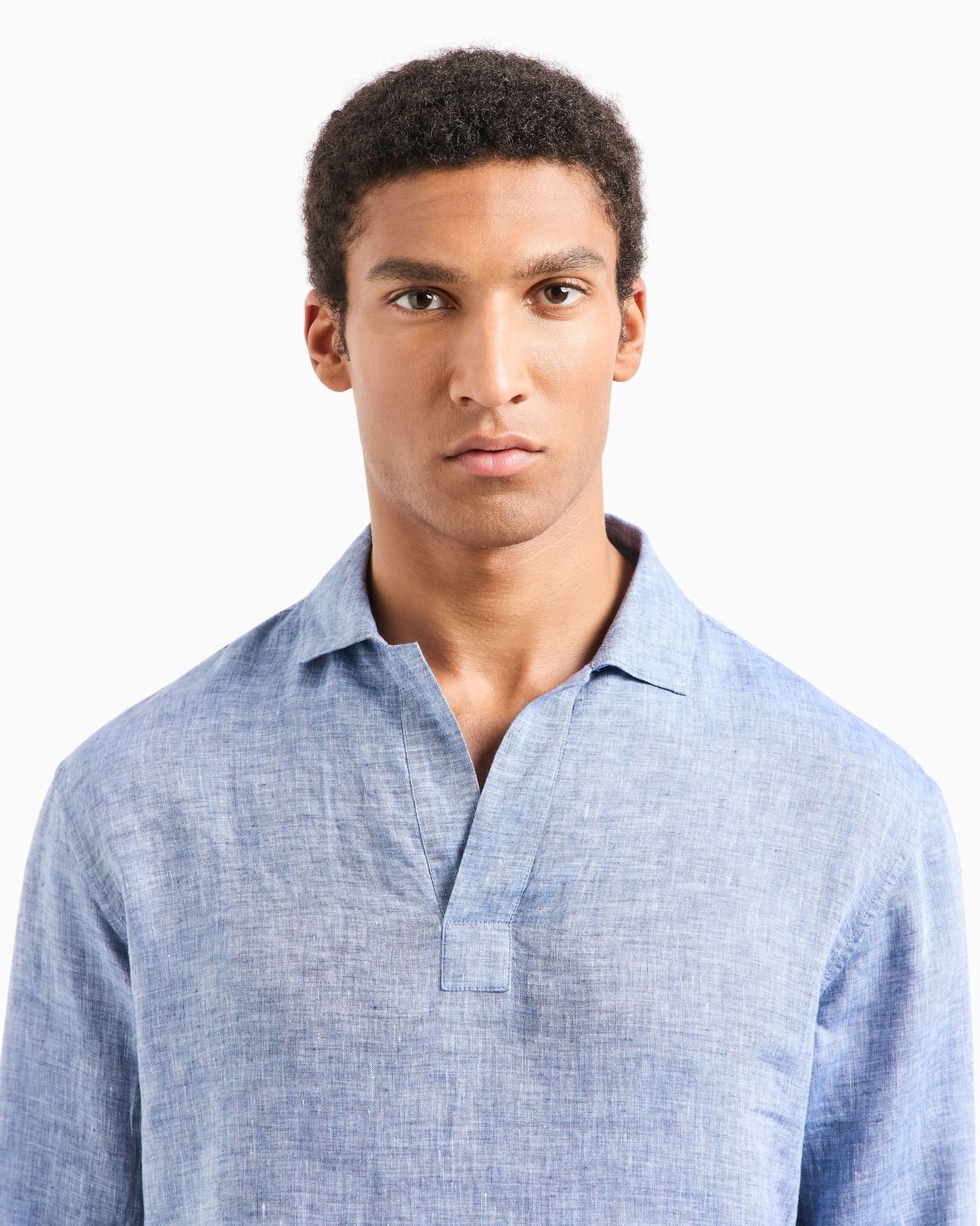 POLO SHIRT IN PURE LINEN CANVAS - 5