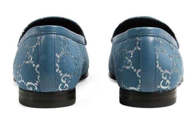 (WMNS) Gucci Jordaan Loafers Shoes Blue 431467-2C820-4691 - 4
