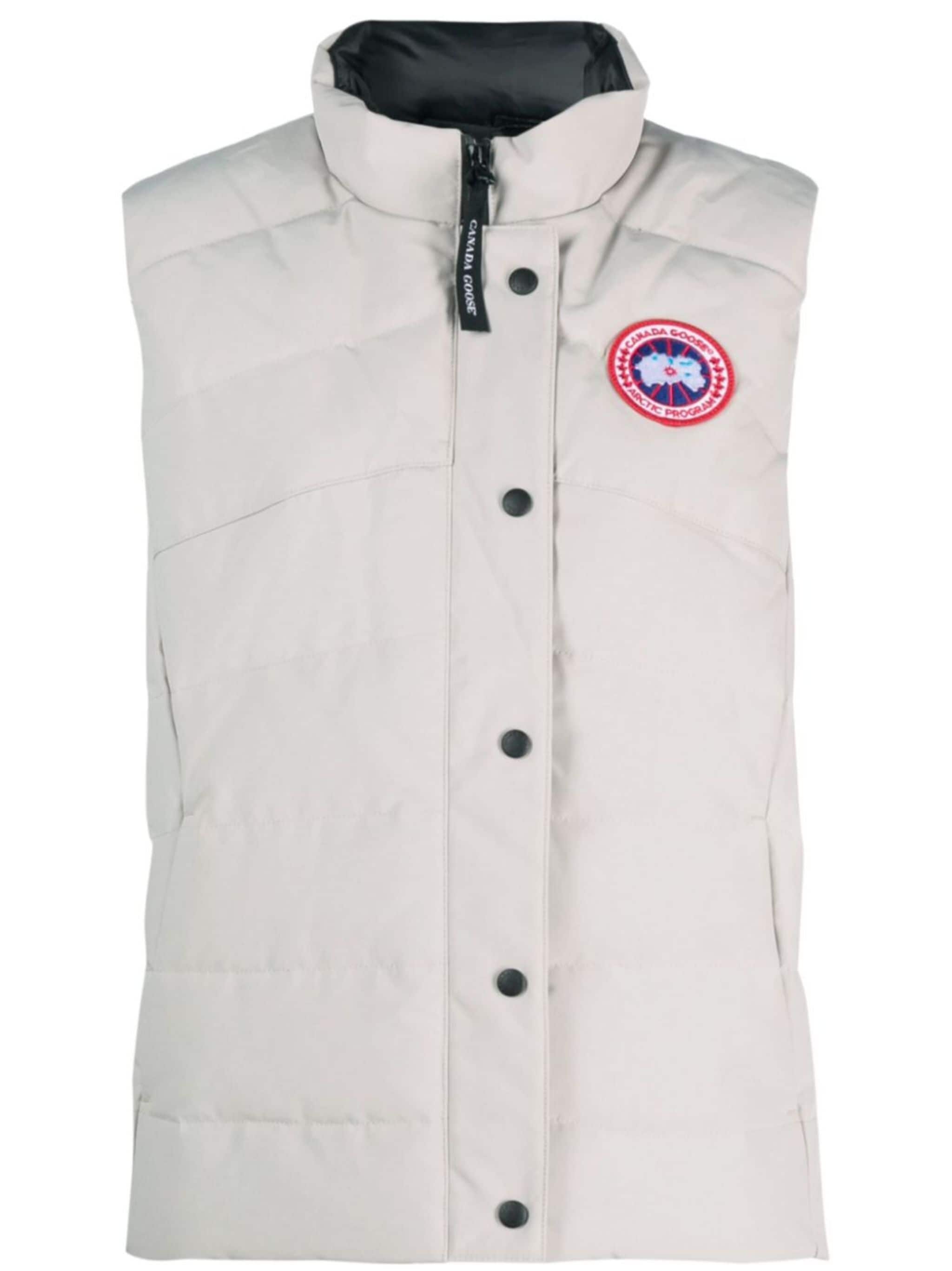 logo-patch padded gilet - 1