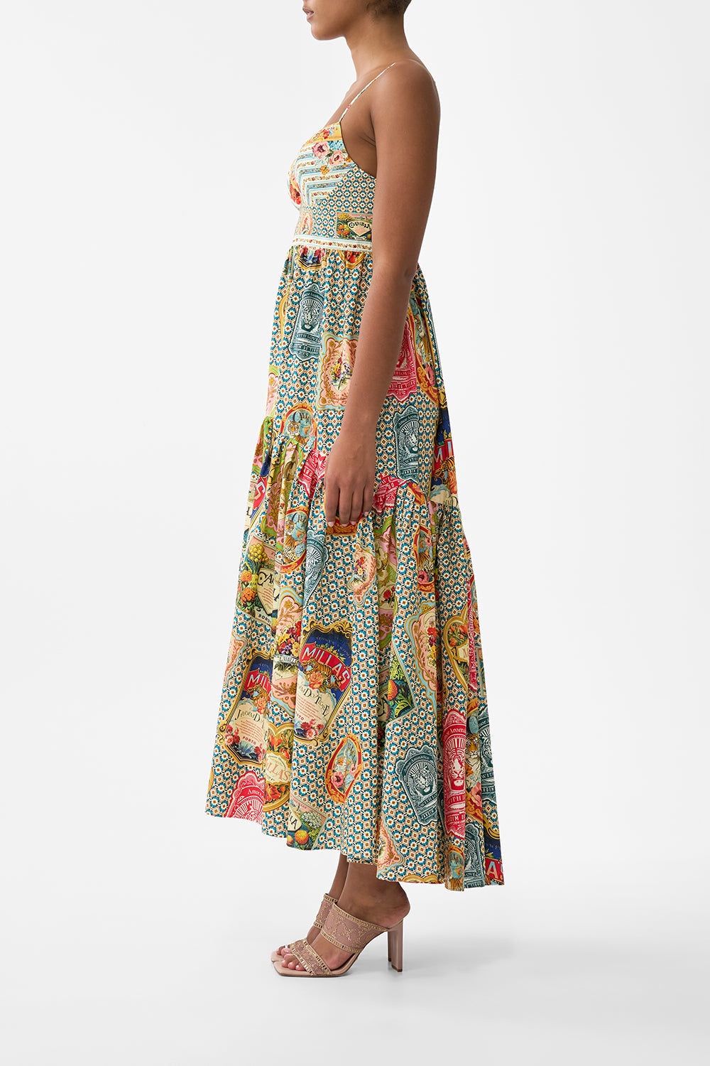STRAPPY DRESS WITH FULL SKIRT - 4