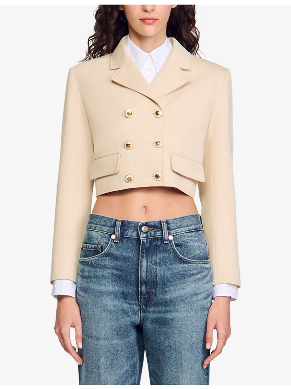 Double-Breasted Cotton Jacket - 3