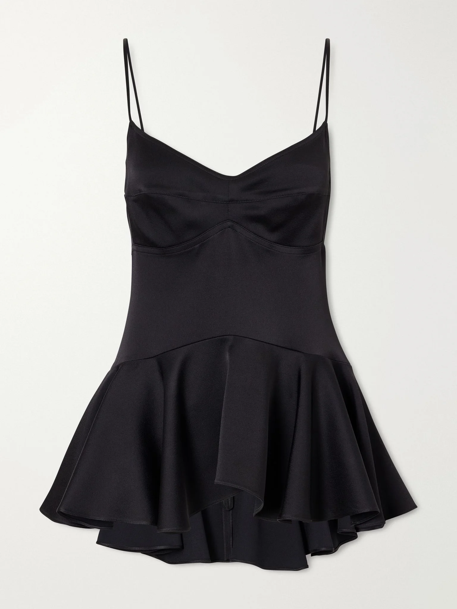 Peplum satin top Black - 1