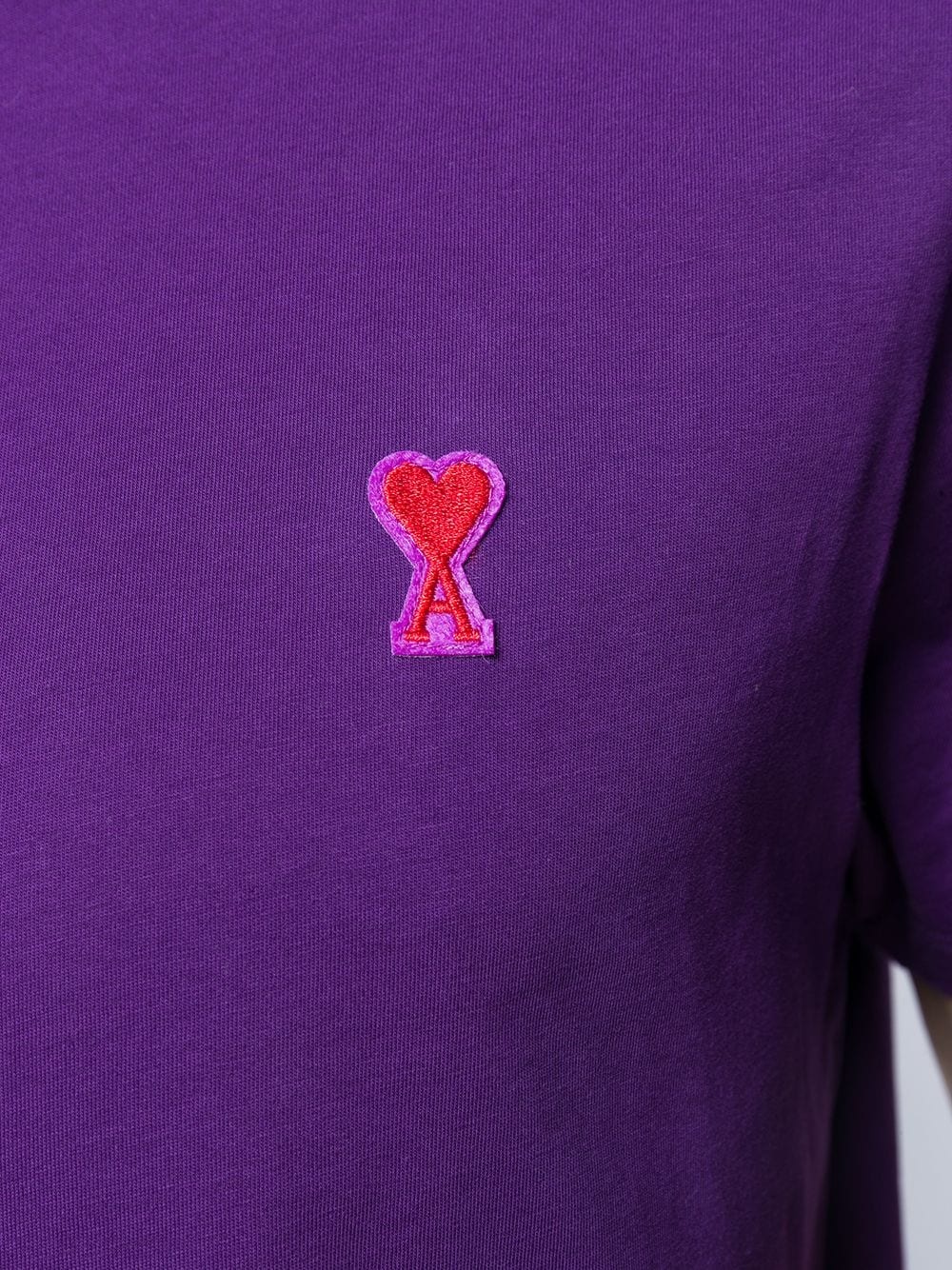 crew neck Tee With Red Ami De Coeur Patch - 5