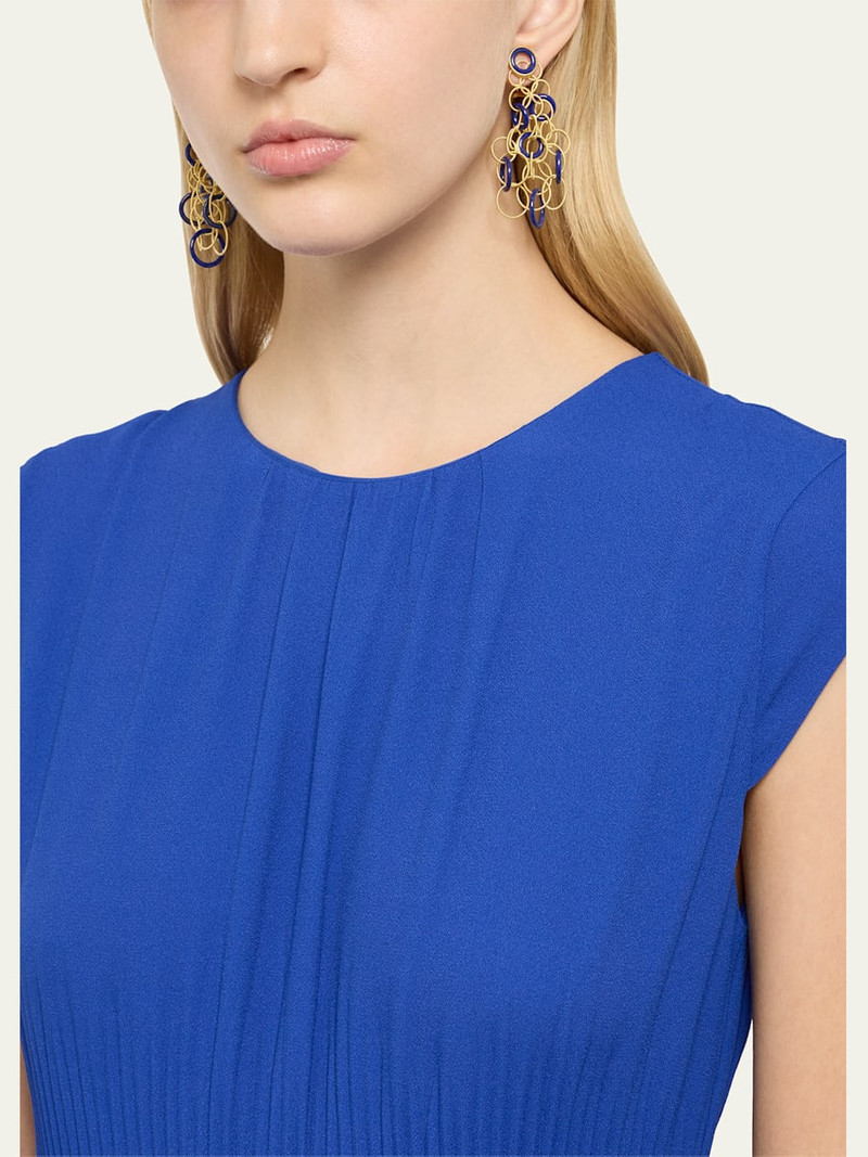 Buccellati Hawaii Color 18K Yellow Gold Lapis Lazuli Earrings, 7cm outlook