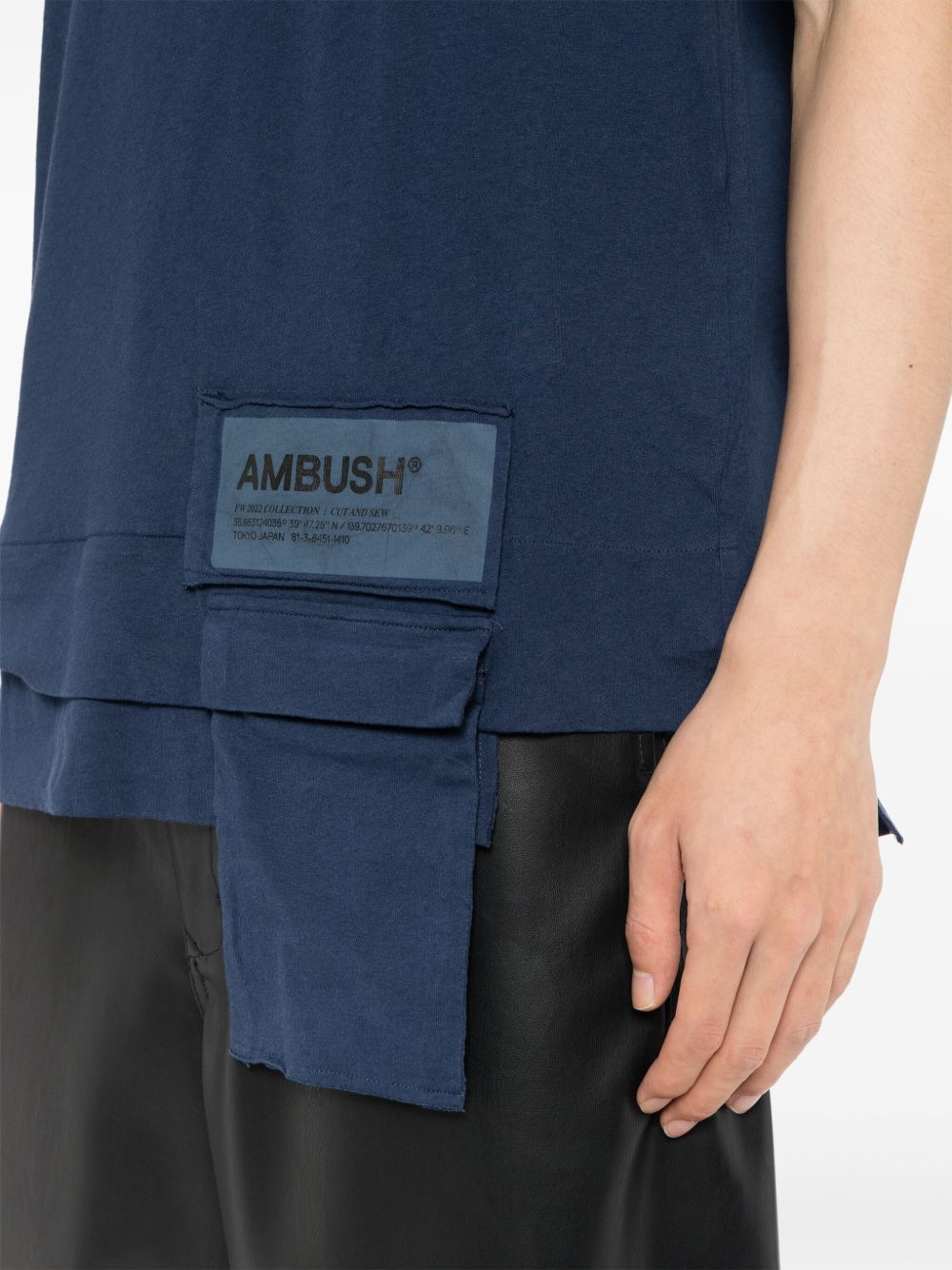 logo-patch cotton T-shirt - 5
