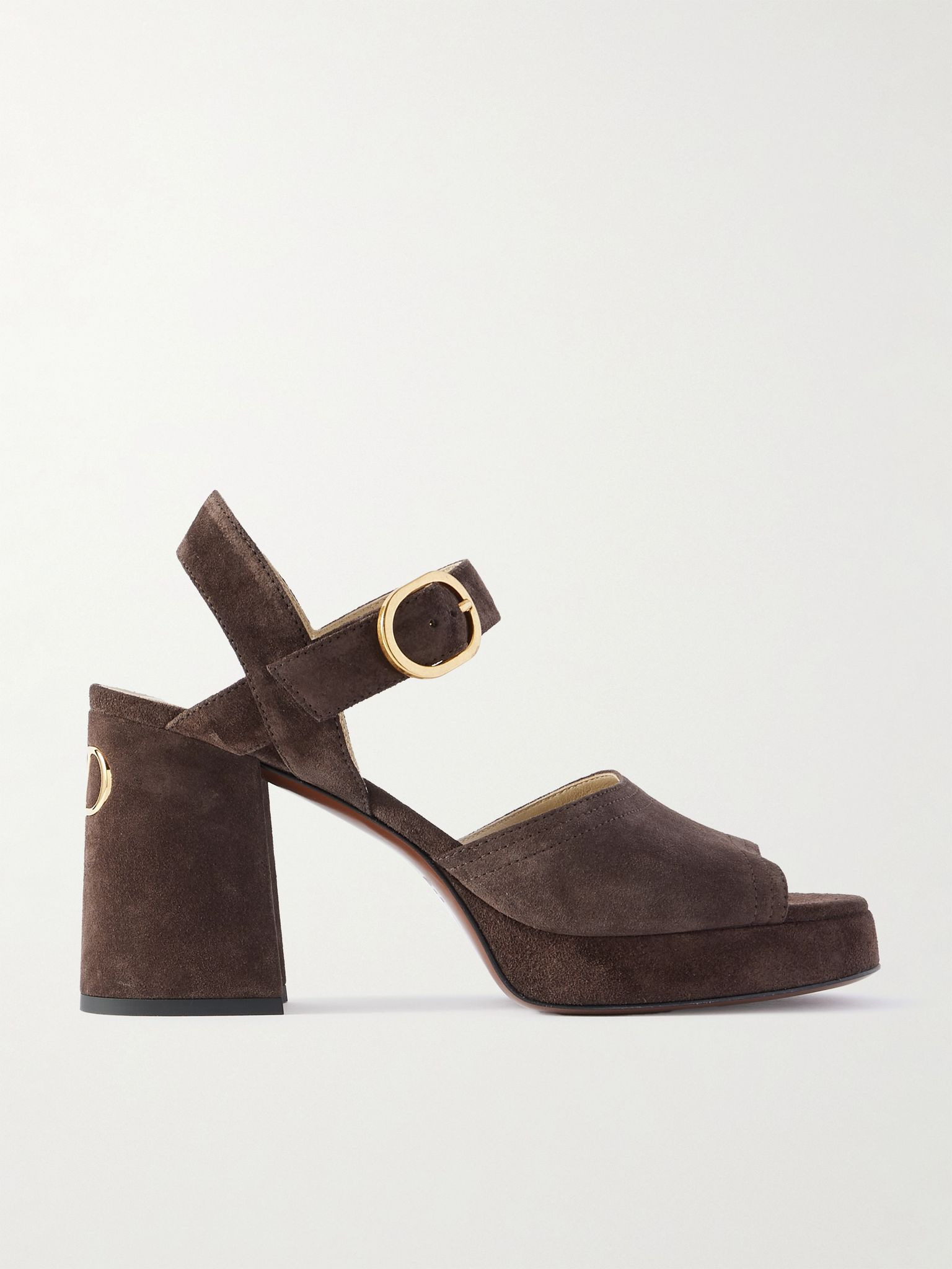 VLogo 95 suede platform sandals Chocolate - 1