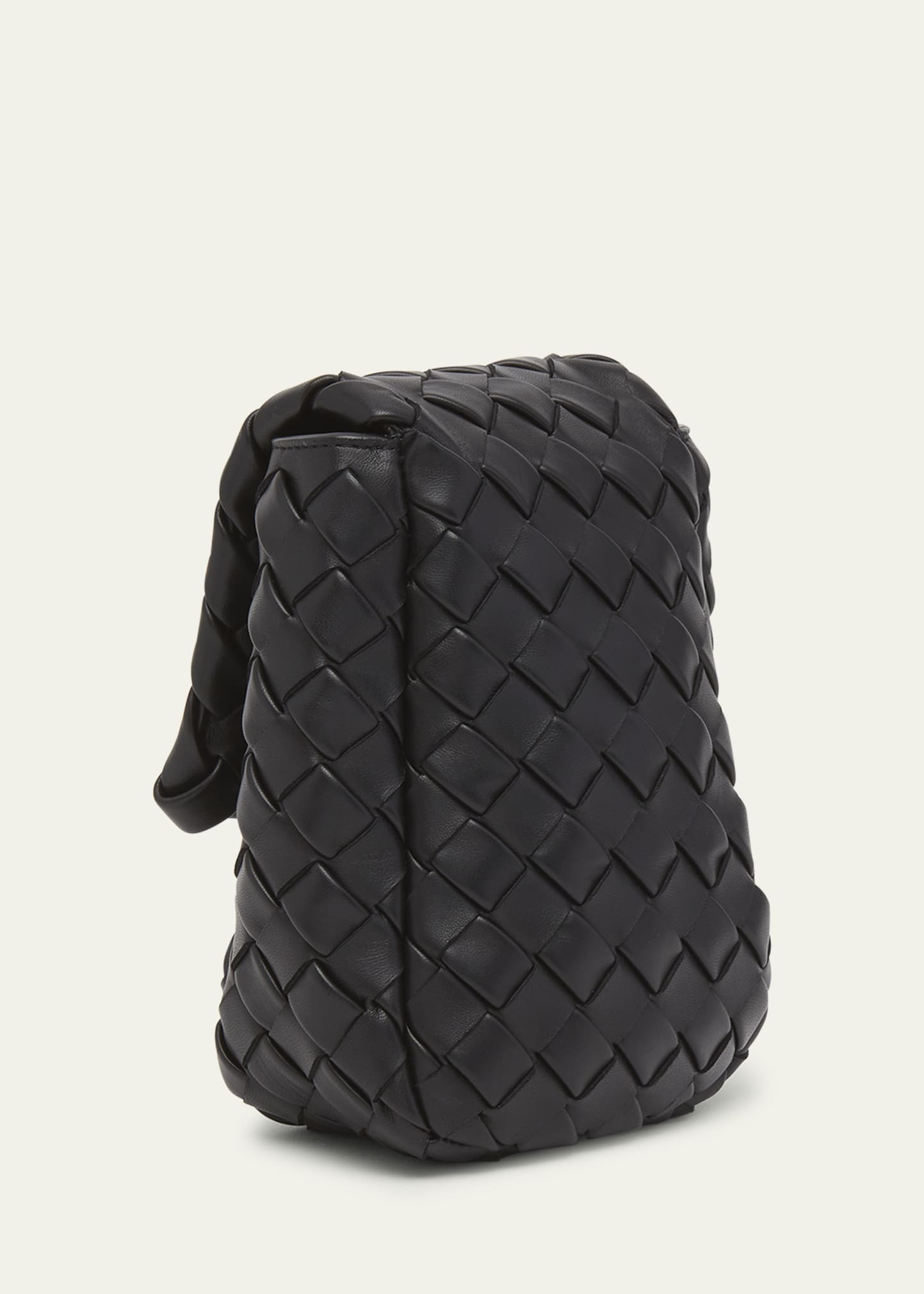 Men's Mini Padded Intrecciato Leather Crossbody Bag - 3